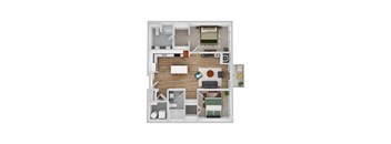 Hinkley A floor plan image at Park 205, Park Ridge, Illinois