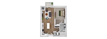 Hodges floor plan image at Park 205, Park Ridge, 60068
