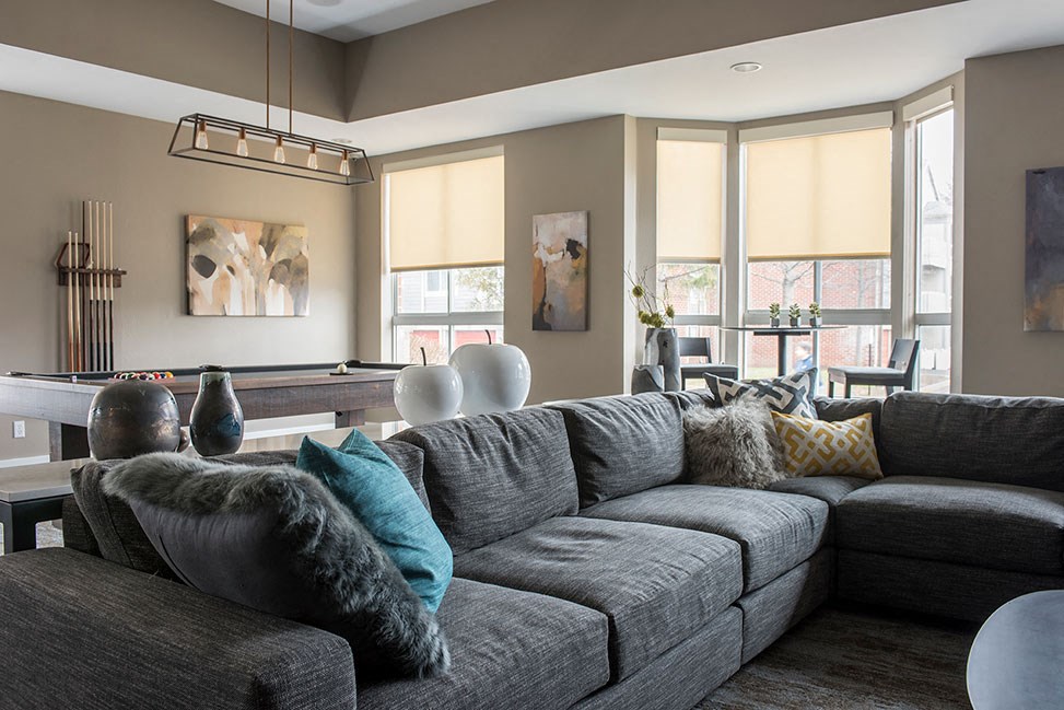 Resident Lounge at The Pointe at St. Joseph Apartments, South Bend, Indiana