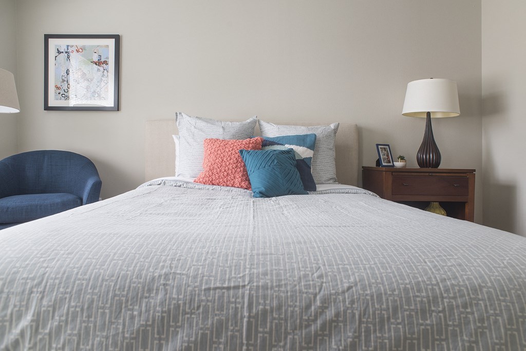 Bedroom at The Pointe at St. Joseph Apartments, South Bend, Indiana