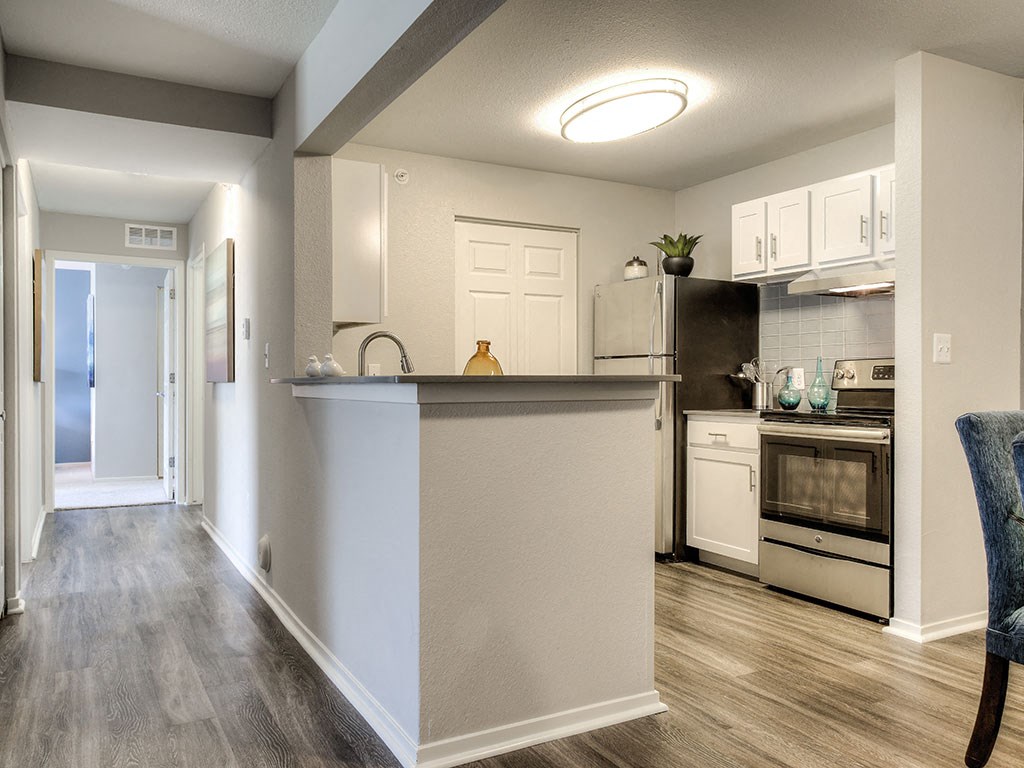 Kitchen interior at The Villas at Main Street, Ann Arbor, MI