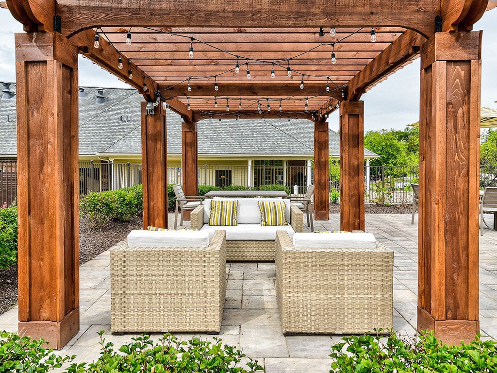 Outdoor Dining area at The Villas at Main Street, Ann Arbor, 48103