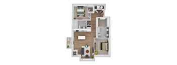 Maine A floor plan image at Park 205, Park Ridge, Illinois