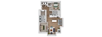 Maine B floor plan image at Park 205, Park Ridge, IL, 60068