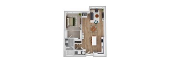 Northeast B floor plan image at Park 205, Illinois