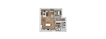Northwest floor plan image at Park 205, Illinois