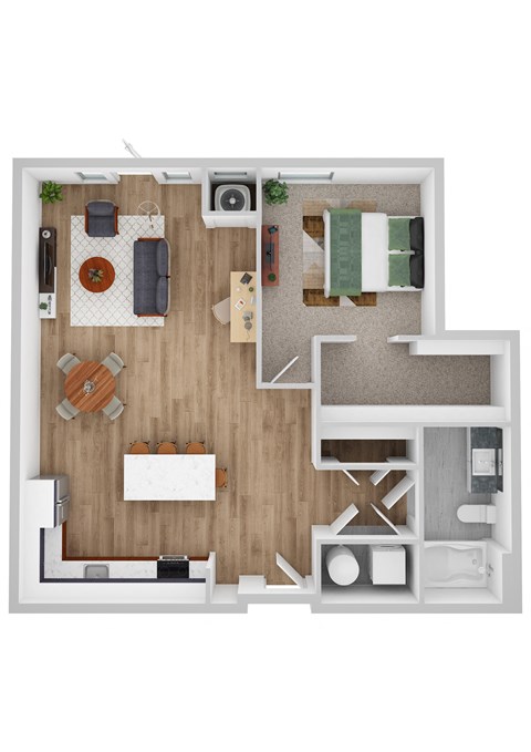 Northwest floor plan image at Park 205, Illinois