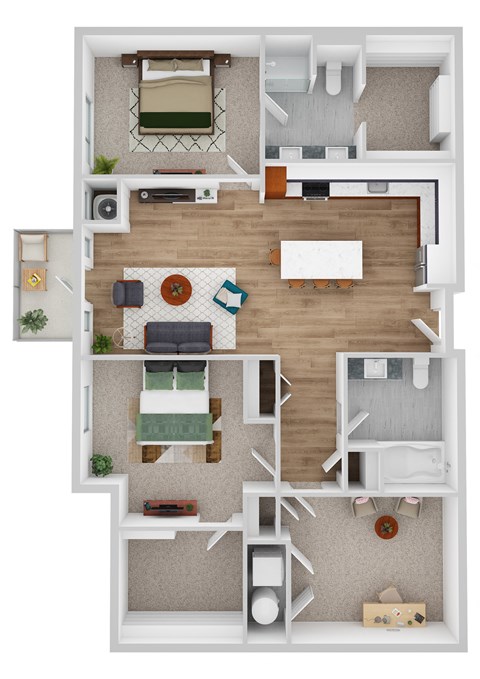 Oakton floor plan image at Park 205, Park Ridge, 60068