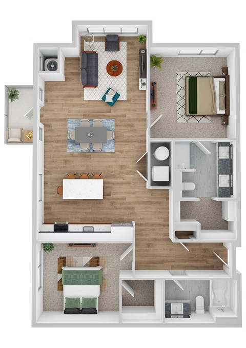 Ridge floor plan image at Park 205, Park Ridge, IL, 60068
