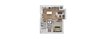 South B floor plan image at Park 205, Park Ridge, Illinois