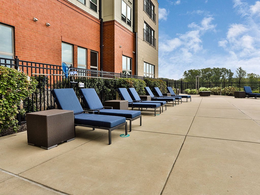Sitting area at Residences at The Streets of St. Charles Apartments in St. Charles, Missouri