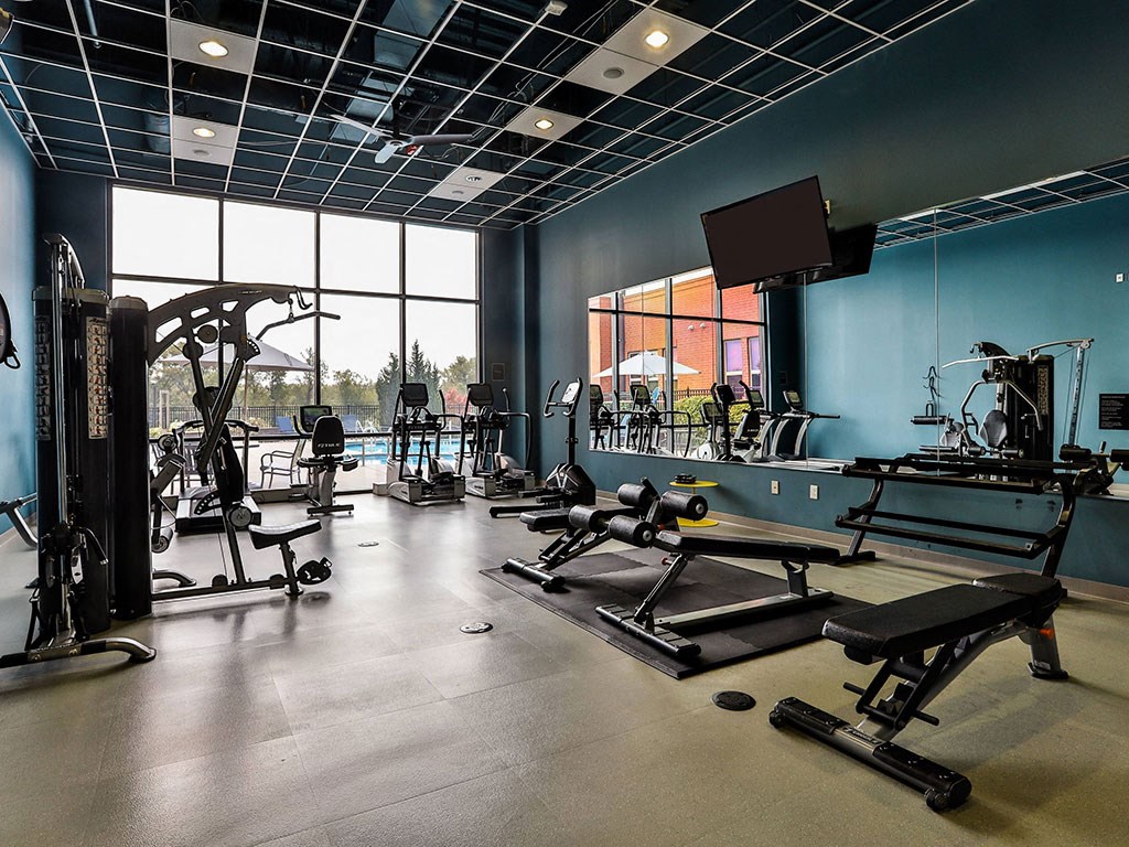 Gym at Residences at The Streets of St. Charles Apartments in  Missouri