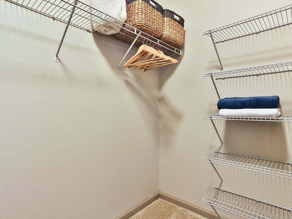 Closet at Residences at The Streets of St. Charles Apartments in  Missouri, 63303