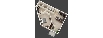 1 Bedroom 1 Bathroom I Floor Plan at Mirada Apartments, Lewis Center, OH