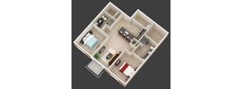 2 Bedroom 2 Bathroom S Floor Plan at Mirada Apartments, Lewis Center, 43035