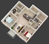 2 Bedroom 2 Bathroom S Floor Plan 2 Bedroom 2 Bathroom S Floor Plan at Mirada Apartments, Lewis Center, 43035