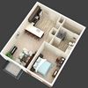 1 Bedroom A 1 Bathroom Floor Plan 1 Bedroom A 1 Bathroom Floor Plan at Mirada Apartments, Ohio