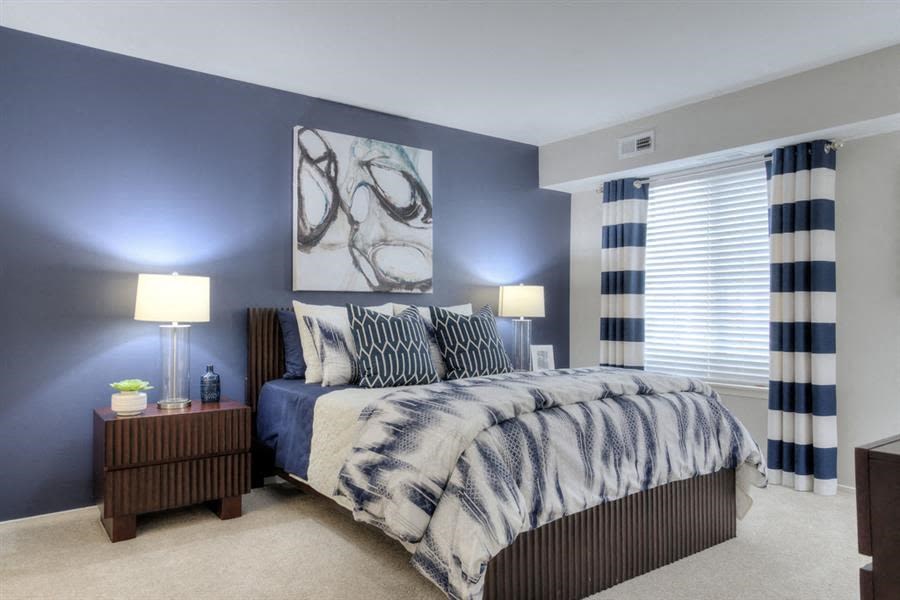 One Bedroom Apartments in Ann Arbor, MI - Villas at Northstar - Spacious, Furnished Bedroom with Plush Carpet Flooring and a Large Window One Bedroom Apartments in Ann Arbor, MI - Villas at Northstar - Spacious, Furnished Bedroom with Plush Carpet Flooring and a Large Window