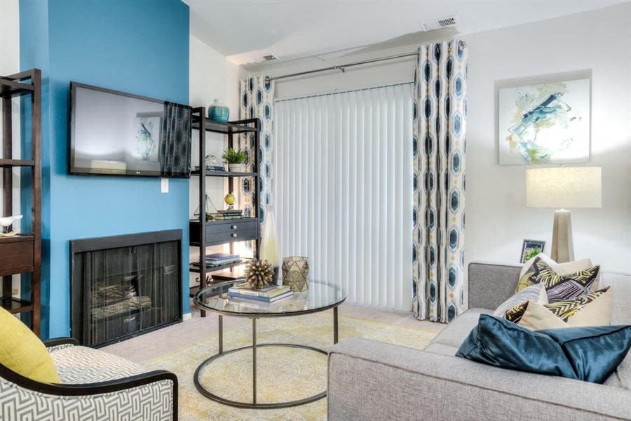 Spacious living room at The Villas at Northstar, Ann Arbor, Michigan