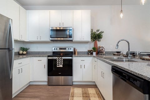 Apartment Kitchen at Volaris, Lansing, MI, 48910