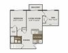 1 Bedroom 1 Bathroom Floor Plan 1 Bedroom 1 Bathroom Floor Plan at Waterchase Apartments, Wyoming, 49519