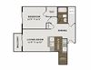 1 Bed 1 Bath Floor Plan 1 Bed 1 Bath Floor Plan at Waterchase Apartments, Wyoming, MI