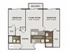 2 Bedroom 2 Bathroom Floor Plan 2 Bedroom 2 Bathroom Floor Plan at Waterchase Apartments, Michigan