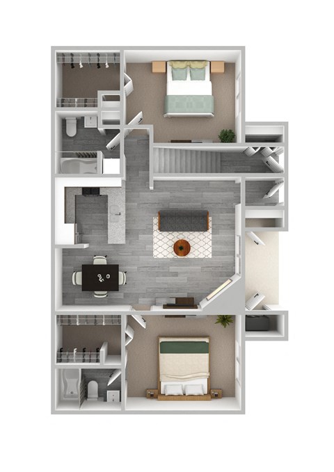 a floor plan of a house with a bedroom and a living room