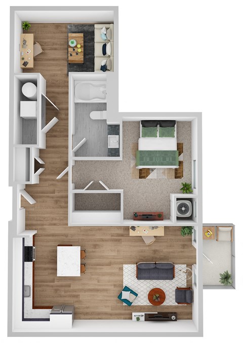 Wildwood floor plan image at Park 205, Park Ridge, IL, 60068