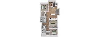 Woodland B floor plan image at Park 205, Illinois, 60068