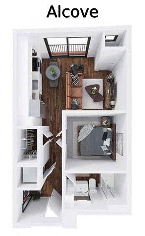 Studio 1 bath A at The Hallon Apartments, Minnesota, 55343