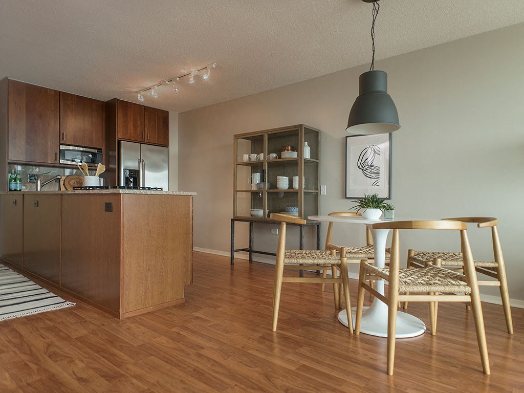 Dining Room and Kitchen View at Optima Old Orchard Woods, Skokie, 60077