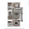 2 Bedroom 2 Bathroom Floor Plan 2 Bedroom 2 Bathroom Floor Plan at The Villas at Northstar, Michigan, 48105