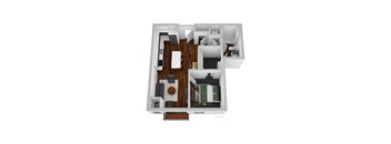 1 bed 1 bath floor plan J at The Bohen Apartments , Minnesota, 55408