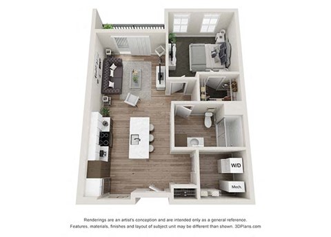 1 bedroom 1 bathroom  at Velo Village Apartments, Franklin, WI