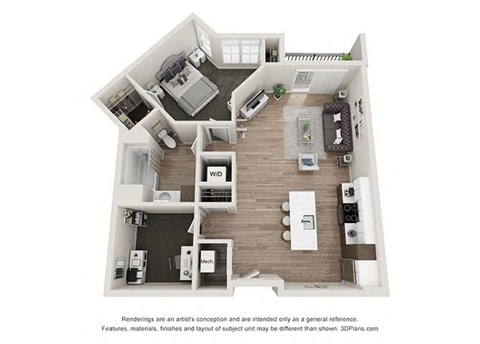 1 bedroom 1 bathroom at Velo Village Apartments, Franklin, WI, 53132