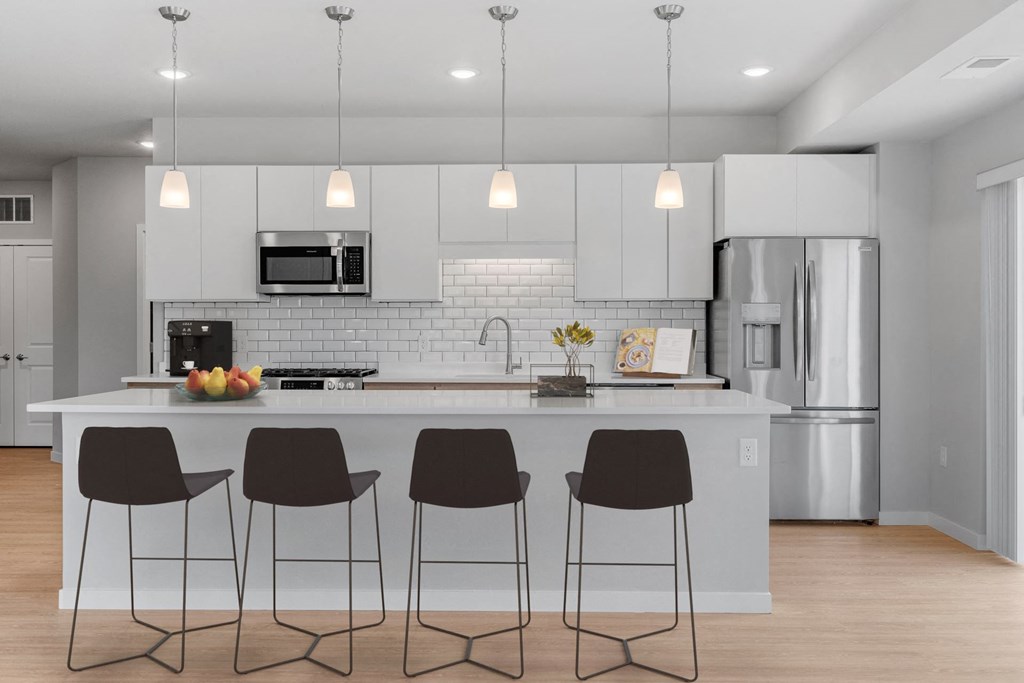 Kitchen With Island at The Aurilla, Cottage Grove, Minnesota