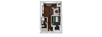 Cadence 1 bed 1 bath floor plan A at The Aurilla, Cottage Grove, MN