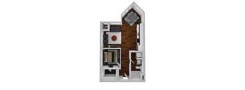 Canon 1 bed 1 bath Floor Plan at The Aurilla, Cottage Grove, MN, 55016