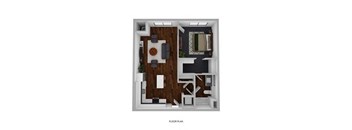 Ellipsis 1 Bed 1 Bath Floor Plan at The Aurilla, Cottage Grove, MN, 55016