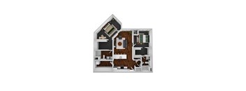 Stanza 2 bed 2 bath floor plan at The Aurilla, Cottage Grove, MN