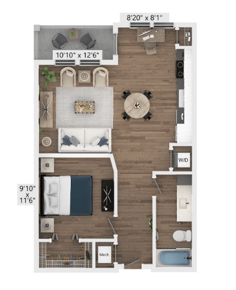 A1 Floor Plan at Azalea, Florida