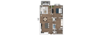 A5 Floor Plan at Azalea, Tampa, 33619