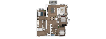 C1 Floor Plan at Azalea, Tampa, FL, 33619