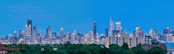 Skyline View at Noca Blu, Chicago, 60647