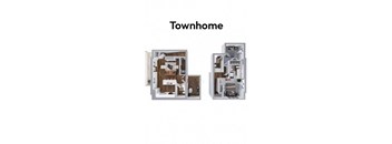 Vintage 2 bed 2 bathroom floor plan at The Hallon Apartments,Minnesota, 55343