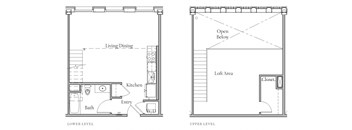 One Bedroom One Bathroom Loft