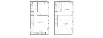 One Bedroom One Bathroom Loft