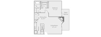 1 Bedroom 1 Bathroom, 678 sq ft  at Oaks at Greenview, Texas