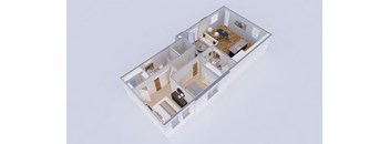 Zia Floor Plan 2 Bed - 2 Bath |1,061 sq. ft. View 1